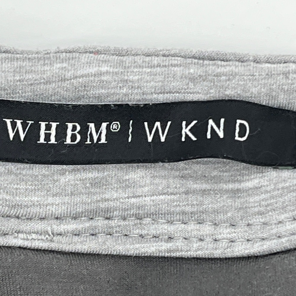 White House Black Market WKND The Straight Crop Gray Satin Trim Pants Size 12 - Picture 8 of 11
